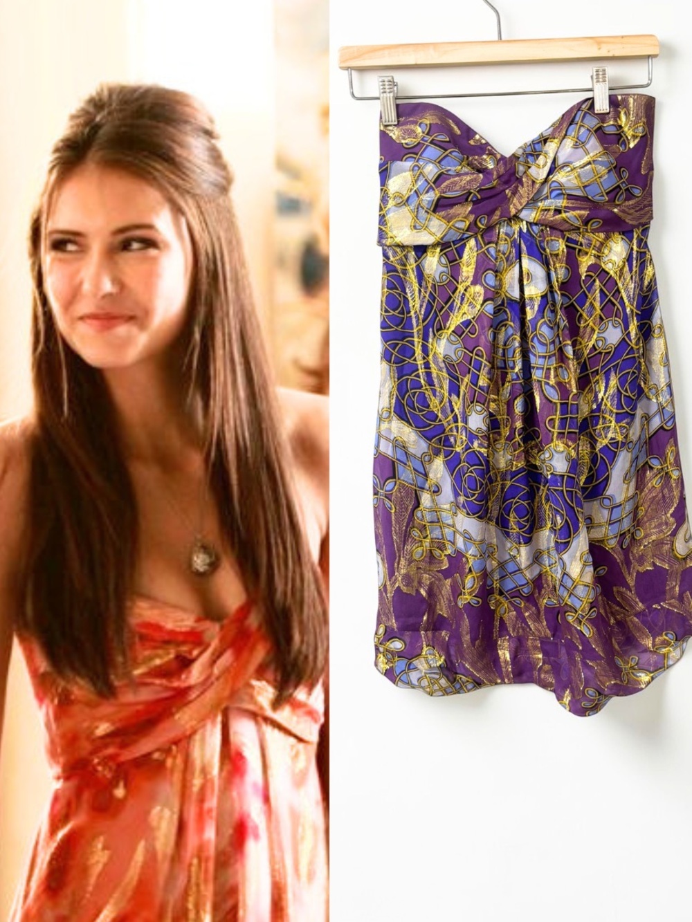 Nicole Miller ASO Elena Gilbert The Vampire Diaries Alt Purple Lava Dress 6